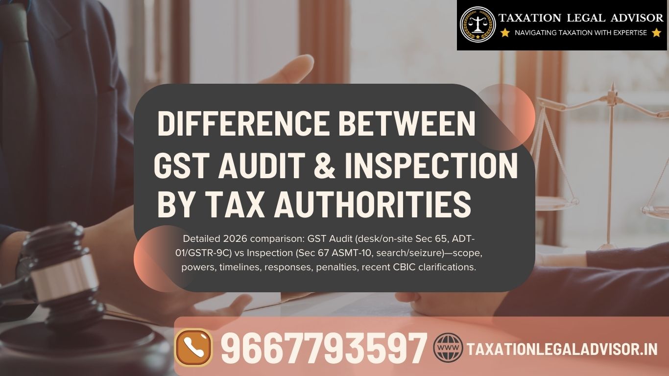 Difference Between GST Audit & Inspection by Tax Authorities