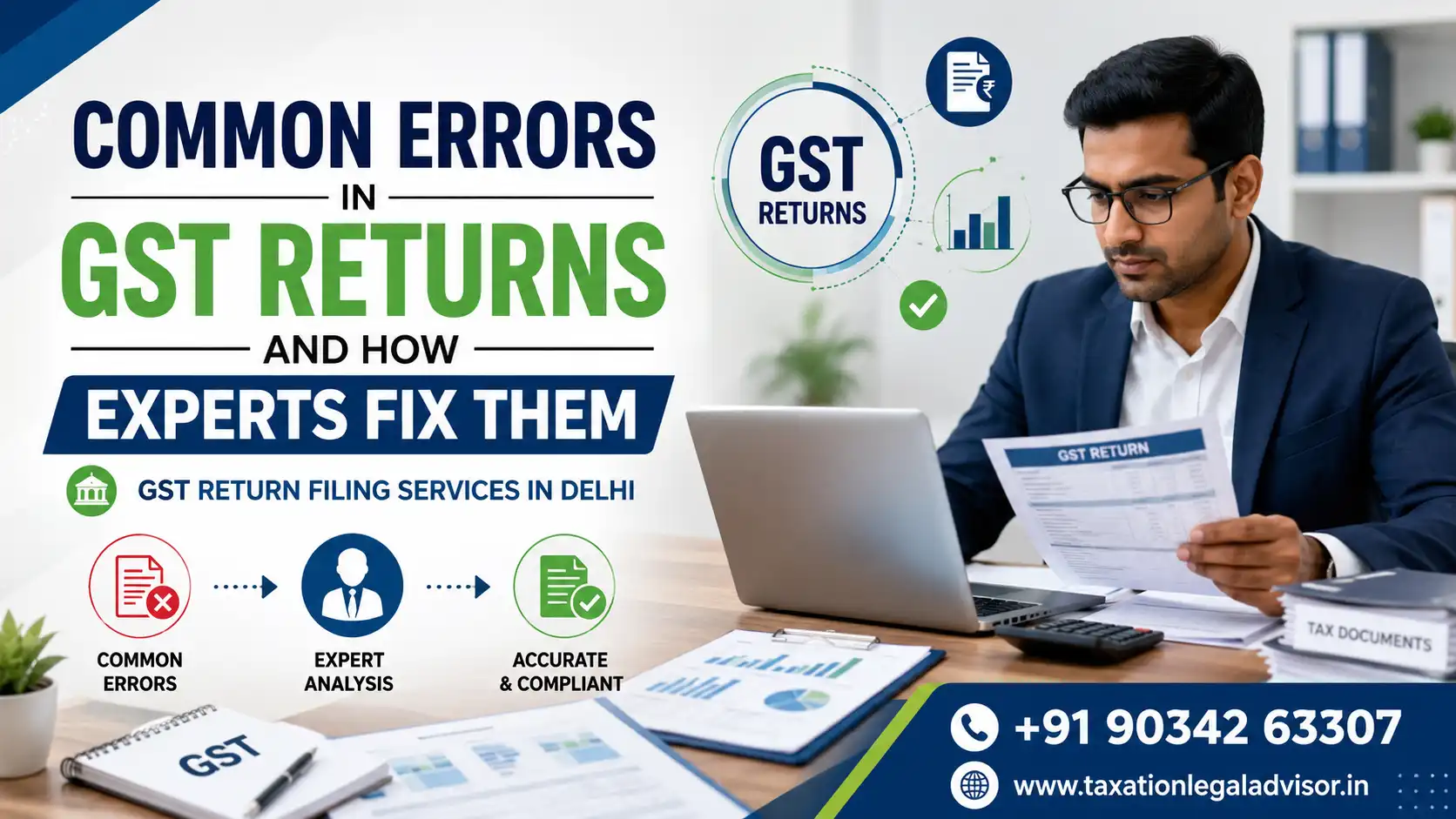 Common Errors in GST Returns and How Experts Fix Them GST Return Filing Services in Delhi