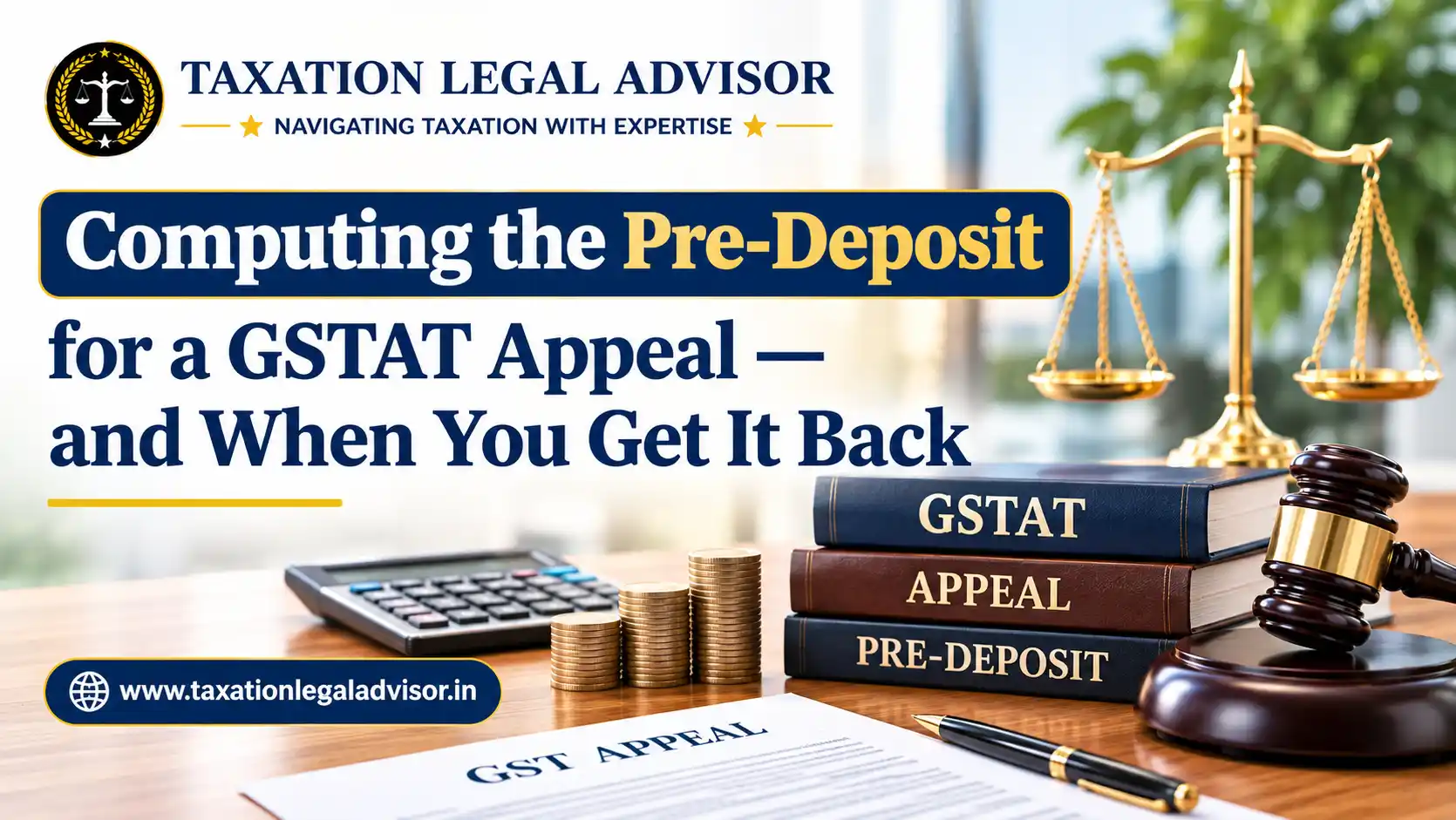 Worked calculation of pre-deposit on a disputed GST demand
